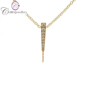 MEILLEUR MODÈLE VENTE EN GROS STYLE CLASSIQUE 18K AU750 BLANC MASSIF/JAUNE/OR ROSE VRAI DIAMANT NATUREL PERLE RÉGLAGE PENDENTIF pour CADEAUX - Product Image 4