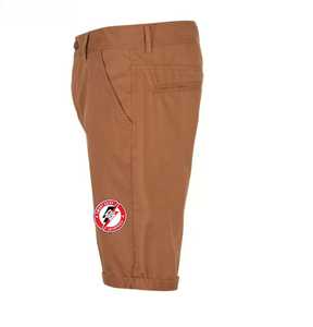 Pantalones Cortos Bermuda Oxford para Hombre, Color Sólido, Logotipo Bordado, Bolsillos Delanteros, Cierre con Cordón, Cintura Media, Poliéster/Algodón, Secado Rápido - Product Image 2