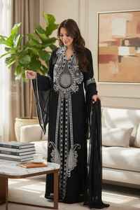 Vente en gros de kaftans musulmans, vêtements islamiques, mode traditionnelle, légers, longs jusqu'au sol, pour soirées et fêtes, JALABIYA - Product Image 4