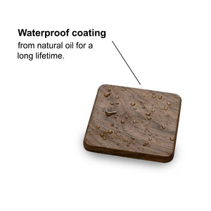 Wholesale ILAHI's Eco-Friendly Brown Square Wooden Coaster Classic Design Tabletop Protective Accessory Customizable Size Home - Product Image 5