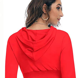 Pakistan Made Women's Custom Multicolor Winter <b>Crop</b> <b>Top</b> Hoodie with Front Logo Premium Quality Wholesale Price - Product Image 4
