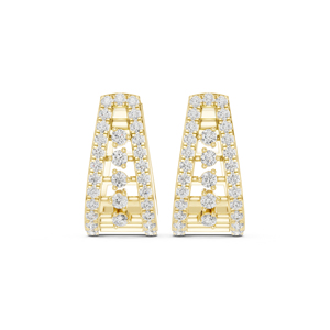 Pendientes de Oro Amarillo de 14K con Diamantes Cultivados en Laboratorio para Mujer, para Usar en la Oficina, Nuevos Diamantes Cultivados - Product Image 1