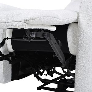 Bloomy 35.5\" High Back Power <b>Recliner</b> Motion Chair in Chiffon White Boucle - Product Image 4