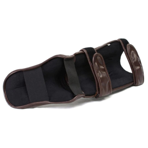 สนับแข้งแบบเรียบง่าย สีพื้น คุณภาพสูง ขายดี สำหรับฝึกซ้อม Twins Shin & Instep Guard หนังแท้ มวยไทย - Product Image 5