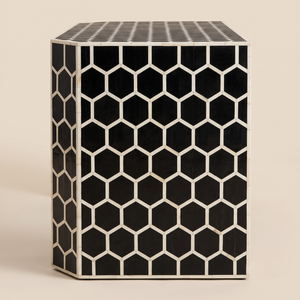 Mesa Consola Hecha a Mano con Incrustaciones de Hueso y Patrón de Panal de Abeja, Ecológica, para Decoración Moderna del Hogar, Muebles para el Hogar - Product Image 4