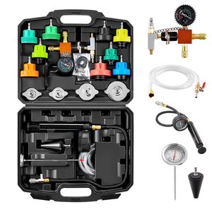 Kit di ricarica radiatore sottovuoto da 28 pezzi, universale per sistemi di raffreddamento automobilistici, tester di pressione con 4 adattatori, kit tester liquido refrigerante - Product Image 1