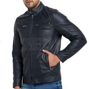 2026 Wholesale Plus Size Leather <b>Jacket</b> Outdoor Use Leather <b>Jacket</b> Stand Collar Men Leather <b>Jacket</b> - Product Image 4