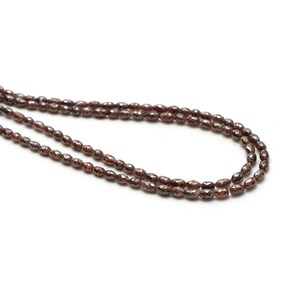 Perles de diamant brun naturel facettées en forme de baril, de 2x3mm à 3x5mm, 16 pouces, perles de pierres précieuses en vrac pour la fabrication de bijoux, vente en gros - Product Image 3