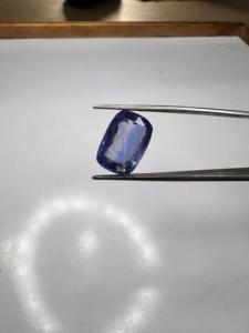 Piedra Preciosa Suelta de Zafiro Azul Creado en Laboratorio de 8.54 Ct, Corte Cojín, Origen India, Certificado, Joyería Fina, Jai Narayan Gems Color - Product Image 1