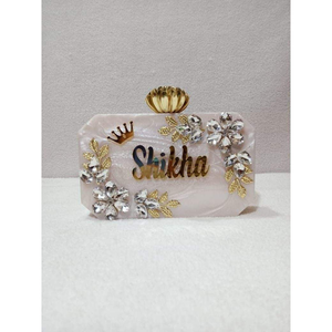 Bolso de mano de resina de lujo para mujer, diseño artesanal, para bodas y fiestas, bolso de resina de diseñador, por MULTI CRAFT - Product Image 1