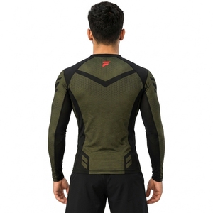 Performance <b>men</b> <b>rash</b> <b>guard</b> designed with moisture wicking fabric flexible construction and dependable comfort for athletes - Product Image 2