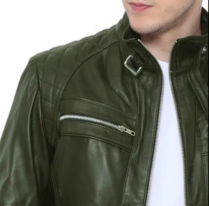 High Quality Casual Leather Jackets New Style Custom Zipper Closure Jacket Winter Leather Jacket <b>Men</b> Zipper up jacket for <b>men</b> - Product Image 3