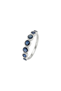 Multi Sapphire <b>Ring</b> in 92.5 Sterling Silver KLSR-11737 - Product Image 4