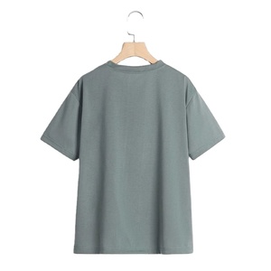 Camiseta de Hombre al por Mayor, Manga Corta, Diseño Personalizado, Color Liso, Estilo Hombro Caído, 100% Algodón, Camiseta para Niños - Product Image 2