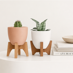 Modern Design Plant Stand Creative Natural Wooden Indoor Outdoor Planter <b>Holder</b> Elegant Flower Display <b>Pot</b> Solid Wood Garden - Product Image 4