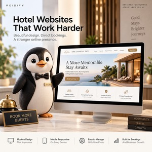 Diseño de Sitios Web para Hoteles REIDIFY para Reservas Directas, Compatible con Linux/MAC, Stock Disponible, Preparado para IA, Presencia en Internet - Product Image 1