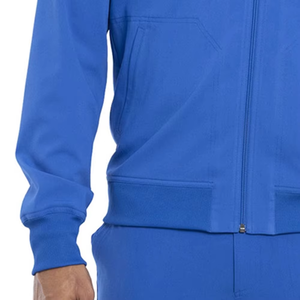 Men Custom Logo Medical Scrub Jacket Spandex/Polyester Knitted Fabric Breathable Lightweight Professional Fit Uniform Hospital - Product Image 3