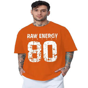 Camiseta de manga larga con gráfico lavado ácido para hombre con parche bordado desgastado de doble capa de algodón 100% personalizado - Product Image 3