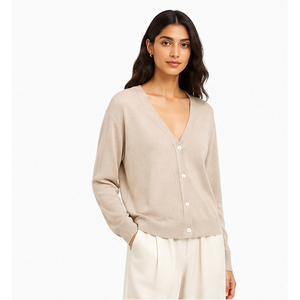 Women Ribbed Knit Zip Up <b>Cardigan</b> High Neck Long <b>Sleeve</b> Cotton Soft Warm Winter Casual Wear Sweater Knitwear Shirts - Product Image 3