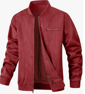 <b>Mens</b> <b>Suede</b> <b>Jacket</b> Modern Casual Outerwear Refined Style Premium Texture OEM Wholesale Manufacturer Sample Service Available New - Product Image 2