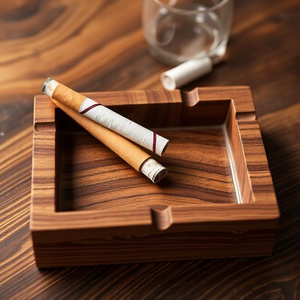 Cendrier en bois portable |   Accessoire de fumage léger pour l'extérieur - Product Image 4