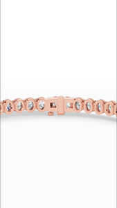 Pulsera de tenis de diamantes cultivados en laboratorio de corte ovalado de 7 pulgadas, oro de 10K, venta al por mayor, fabricante y proveedor de joyería fina personalizada OEM - Product Image 2