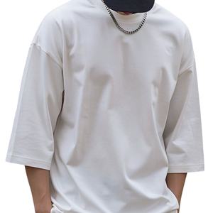 T-shirt ample à manches longues surdimensionné pour hommes avec impression DTG de logo personnalisé Vintage 100% coton pour hommes - Product Image 1