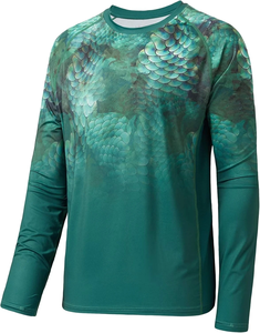 Camiseta de Pesca Personalizada al por Mayor, Diseño Totalmente Sublimado, Protección UV, Tejido de Malla Transpirable, Ropa Deportiva de Pesca para Hombre - Product Image 5