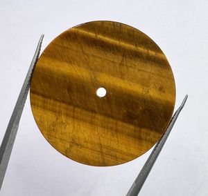 Esfera de reloj de ojo de tigre natural de 31,50 mm × 1,50 mm, esfera de reloj personalizada en marrón dorado - Product Image 1