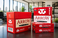 Papiers de copie de bureau Arrow de haute qualité A4 80g/70g Blancs Fabriqués en Thaïlande pour la copie