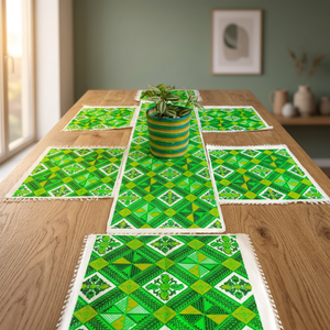 Chemin de table en jute naturel, fait main, écologique, décoration de table à manger, fabriqué au Bangladesh - Product Image 5