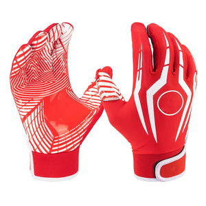 Gants de football américain en cuir personnalisés à logo, haute qualité, respirants, légers, en polyester, tailles personnalisées, antidérapants, vente chaude - Product Image 2