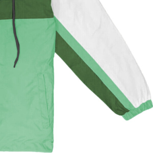 Men Windproof Breathable Winter Tracksuit Set Green White Solid Hooded Drawstring Casual Lightweight Polyester/Cotton Full - Product Image 4