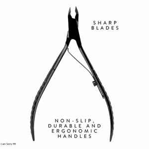 Pure black color coated sharp nail nippers cuticle nippers with single <b>blades</b> for fingernails and toenails For Beauty - Product Image 2