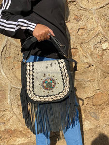 Sacs à main à franges de haute qualité en cuir de vachette véritable de style occidental sac à bandoulière en cuir élégant sacs bohèmes sac vintage élégant gitane - Product Image 4