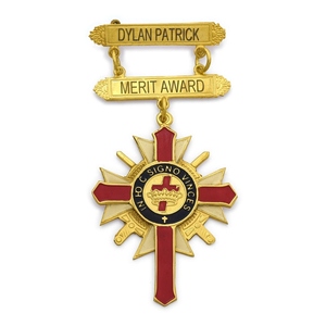 Past Commander Knights Templar <b>Masonic</b> Breast Jewel Silver Red Cross Personalized KT Commandery Regalia - Product Image 6