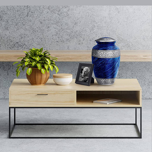 Aluminium Metal Urn for Human Ashes in Blue - Product Image 6