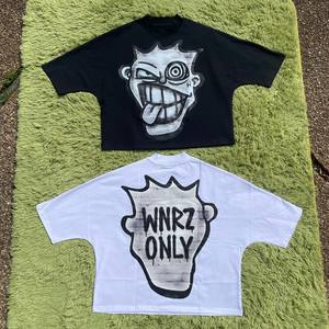 Alta calidad logotipo personalizado pantalla DTG impresión 100% algodón 260GSM gota hombro recortado longitud hombres camiseta de gran tamaño - Product Image 2