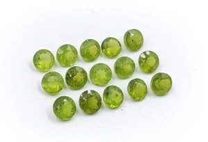 Piedra Preciosa Natural Verde Vessonite, Corte Brillante Redondo Facetado, 5*5 mm, Cristal Curativo para Joyería, Precio al por Mayor - Product Image 1
