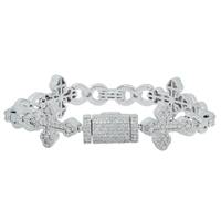 Bracelet Hip Hop en Moissanite Diamant VVS, Bijou de Luxe Iced Out pour Hommes, Style Rapper Streetwear, Meilleures Ventes