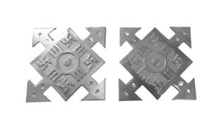 Flèche à quatre directions en laiton avec plaque pyramidale à 9 facettes pour correction Vastu et énergie positive, lot de 2, taille 6x6 pouces - Product Image 5