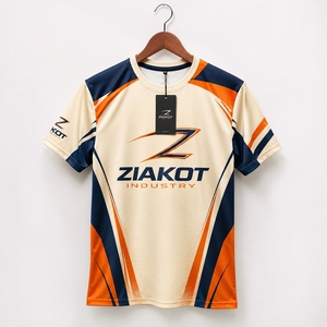 Camiseta Deportiva Blanca, Naranja y Negra Personalizada de la Industria Ziakot al por Mayor - Product Image 3