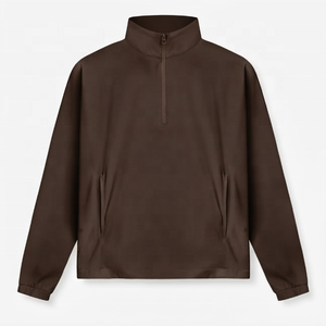 Sweat-shirt à col zippé 1/4 pour homme, coupe classique, en polyester doux, personnalisable, pour commandes en gros, fournisseur de vêtements - Product Image 5
