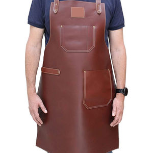 Babero de Barbero Personalizado de Lino Negro Cómodo con Bolsillos de Cuero Impermeables, Regalo para Peluquero, Unisex para Adultos, OEM/ODM Personalizado - Product Image 4
