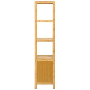 Scaffale da Bagno a 5 Ripiani in Bambù 100%, Mensola Multifunzionale Regolabile, Scaffali Naturali Multifunzionali per il Bagno - Product Image 2
