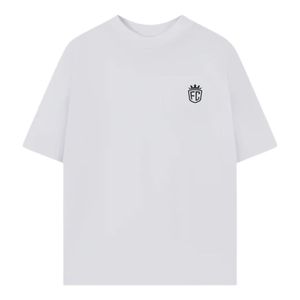 T-shirt en coton blanc à manches courtes pour homme, coupe oversize, design minimaliste sur le devant, vêtements décontractés streetwear, fabrication OEM, vente en gros - Product Image 1