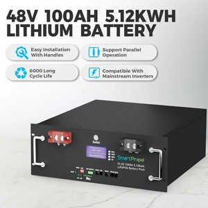 Batería de Litio-Hierro-Fosfato HR Prismatic de 51.2V/48V 100Ah 5KW-15KW-10KW, Sistema de Almacenamiento de Energía Doméstico con Capacidad de 5KWH, Color Negro, 130kg - Product Image 5