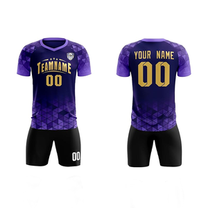 ชุดกีฬาฟุตบอลกางเกงขาสั้นและเสื้อเชิ้ตสำหรับผู้ชายชุดนักกีฬานักกีฬาเสื้อฟุตบอลมียี่ห้อ - Product Image 1