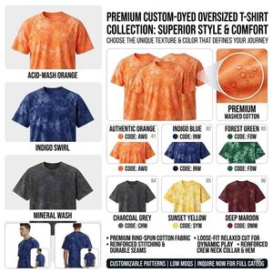 Camiseta de Manga Corta para Hombre, Azul Tie-Dye, Cuello Redondo, Corte Regular, Estilo Casual Tejido - Product Image 4