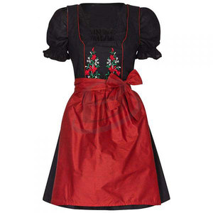 Robe Dirndl Traditionnelle Européenne pour Femme, Modèle Spécial, en MODAL Rayé, avec Bretelles et Taille Haute Fine - Product Image 3